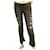 Balmain Mujer Pantalones rasgados en jeans de mezclilla gris Cremalleras de ajuste delgado de tiro bajo Sz 38 Juan  ref.500058