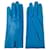 Hermès: PAIR of women's GLOVES (7,5) Blue Leather  ref.500091