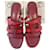 Hermès Sandals "Amica" T 40 Neuves Red Leather  ref.500107