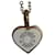 Pingente coração Hermès Branco Metal  ref.500222