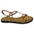 Rockstud leather sandals Gold Valentino Golden  ref.500239