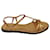 Rockstud leather sandals Gold Valentino Golden  ref.500308