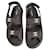 Chanel sandals Black Cloth  ref.500921