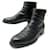 Hermès HERMES BOOTS CHELSEA BOOTS 44 BLACK LEATHER CLOU DE SELLE LOW BOOTS  ref.501057