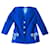 Vintage-Jacke von Yves Saint Laurent Blau Seide Wolle  ref.501547