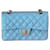 22S Chanel Classic lined Flap Caviar Leather Light Baby Blue. Light blue  ref.501553