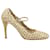 Prada Mary Jane Heels aus goldenem Leder  ref.502203