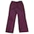 Dries Van Noten Pantalon Large en Coton Violet  ref.502212