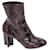 Louis Vuitton 100mm Silhouette Ankle Boots in Burgundy Patent Leather Dark red  ref.502216