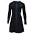 Issa London Robe à manches longues en rayonne bleue Fibre de cellulose  ref.502230