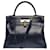 Hermès Splendid Hermes Kelly handbag 28 turned shoulder strap in navy blue box leather, gold plated metal trim  ref.502605