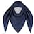 Louis Vuitton LV foulard caroline 90 Azul Seda  ref.502673