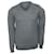 Hugo Boss Boss Slim-Fit-Pullover mit V-Ausschnitt aus grauer Wolle  ref.503591