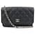 Chanel 22p Limited Black Quilted Caviar CC Link Wallet on Chain Leather  ref.503600