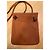 Borsa Hermès Aline in pelle color caramello - vista 4