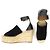Sandali Chloé espadrillas con plateau e zeppa in pelle nera