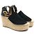 Sandali Chloé espadrillas con plateau e zeppa in pelle nera - vista 2