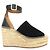 Sandali Chloé espadrillas con plateau e zeppa in pelle nera - vista 3