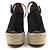 Sandali Chloé espadrillas con plateau e zeppa in pelle nera - vista 4