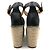 Sandali Chloé espadrillas con plateau e zeppa in pelle nera - vista 5