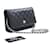 CHANEL Black Classic Wallet On Chain WOC Shoulder Bag Crossbody Leather  ref.504108