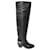 Jimmy Choo Beca 45 Knee Boots in Black Calfskin Leather Pony-style calfskin  ref.504325