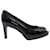 Escarpins Peep Toe Stuart Weitzman x Russel Bromley en Cuir Verni Noir Cuir vernis  ref.504342