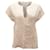 Vince – Kurzärmlige Bluse mit geteiltem Ausschnitt aus weißer Baumwolle  ref.504347