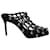 Alexander Wang Sadie Caged Studded Mules in Black Goat Suede  ref.504377