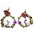 Les Nereides Hasenohrringe mit Blumen