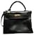 Hermès Kelly 30 Black Gold hardware Leather  ref.504907