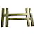 Hermès fibbia quadrata H in metallo dorato per un collegamento di 32MM Gold hardware Acciaio  ref.505069