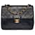 Splendid Chanel Mini Timeless Flap bag in navy blue quilted lambskin, garniture en métal doré Leather  ref.505459