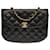 Timeless Very chic Chanel Classic flap bag in black quilted leather, garniture en métal doré  ref.505513