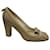 Sapatos de couro envernizado com salto empilhado por Tod's Cinza Taupe  ref.505683