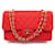 NEW CHANEL TIMELESS MEDIUM SINGLE FLAP HANDBAG QUILTED PURSE CANVAS Red Cloth  ref.505721