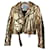 Moschino perfecto jacket Golden Leather  ref.506531