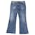 R1328 Jeans crop con vestibilità alta in cotone blu  ref.506550
