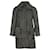 Diane Von Furstenberg Polka Dot Trench Coat in Black Wool  ref.506554