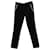 Zadig & Voltaire Slim Fit Stretch-Hose mit Stickerei aus schwarzem Samt  ref.506574