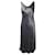 Vestido largo de satén arrugado en acetato gris de Max Mara Leisure Plata Fibra de celulosa  ref.506578