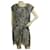 IRO Black & White Cantela Print Viscose Mini Dress size 36  ref.507047