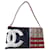 Chanel Vintage American Flag Silvery Red Navy blue Leather Cloth  ref.507971