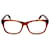 Alexander McQueen Square Acetate Optical Glasses Brown Cellulose fibre  ref.508466