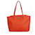 MCM coral red saffiano leather large Project tote shopper bag  ref.508734