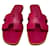 Hermès Des sandales Cuir Rose  ref.508757
