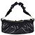 Autre Marque Manu Atelier - Borsa Cilindro Increspata Nero Gold hardware - vista 2