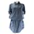 *[Used] Christian Dior Denim Shirt Dress Women's Indigo 36 Cotton Drawcord Button Blue  ref.509109