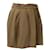 Kenzo Belted Pleated Knee-Length Skirt in Beige Wool  ref.509258