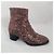 Botines Dries Van Noten de cuero estampado animal rosa y marrón Castaño - vista 3